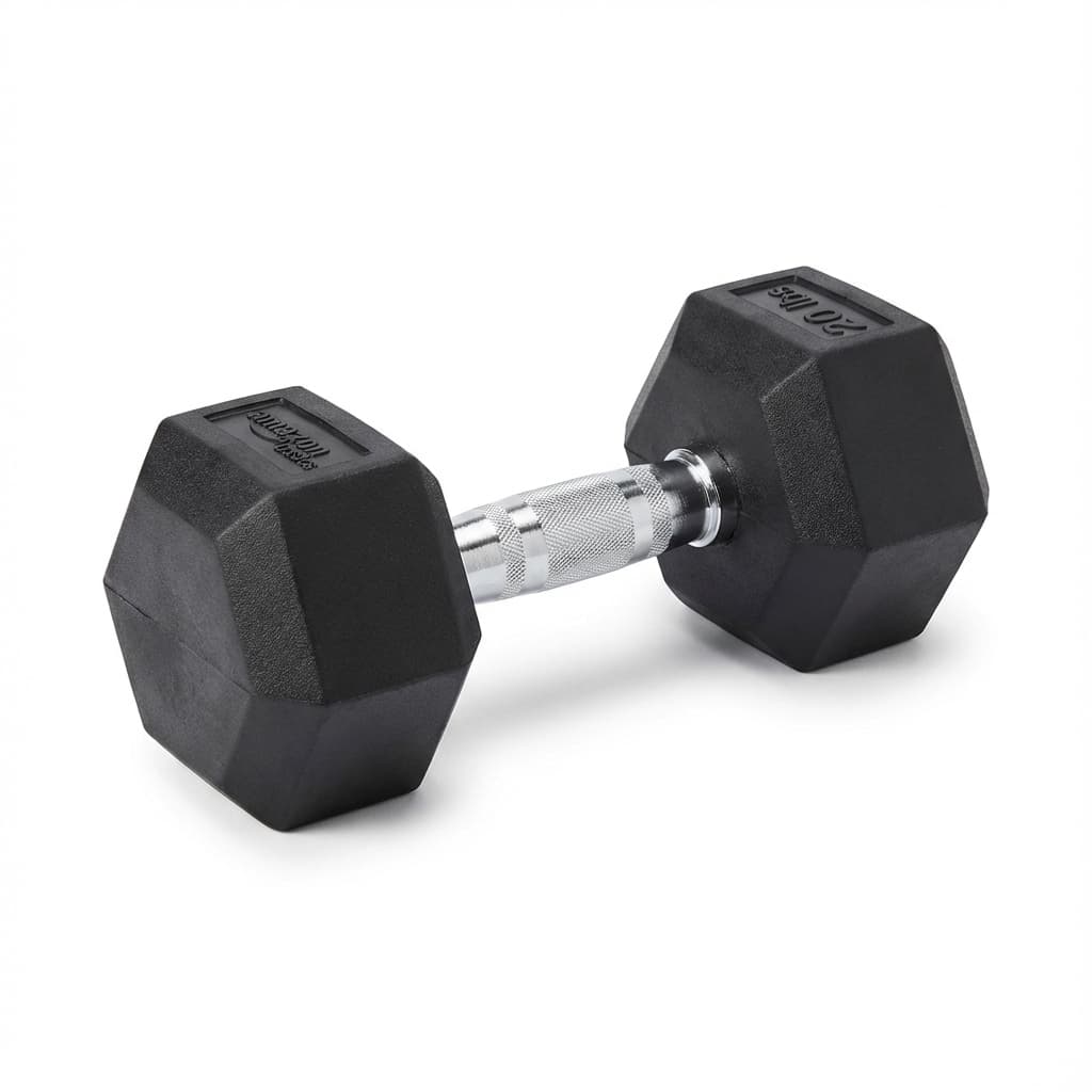 Amazon Basics Rubber Encased Hex Dumbbell
